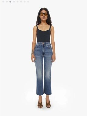Mother denim lil’ hustler ankle fray jeans 26